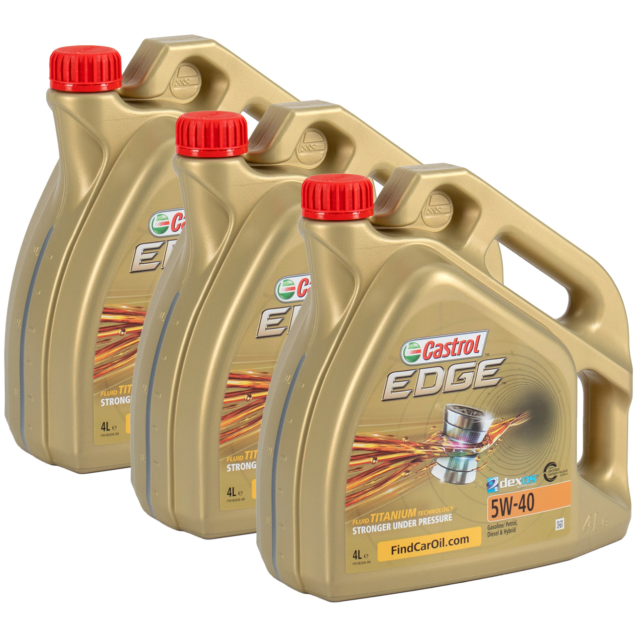 12 Liter CASTROL Edge TITANIUM Motoröl Öl 5W-40 dexos2 FIAT 9.55535-S2 FORD WSS-M2C917-A