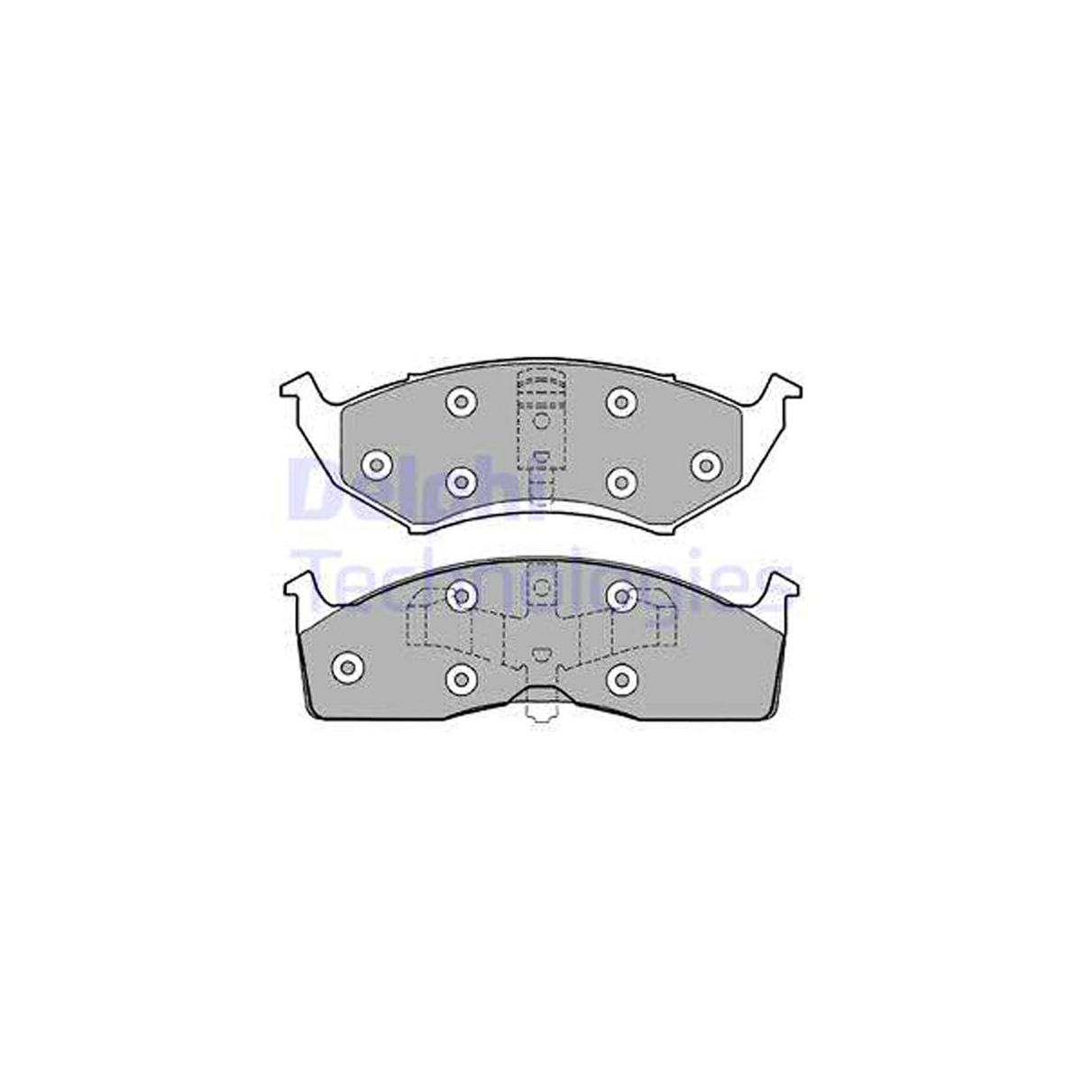 DELPHI LP1166 Bremsbeläge Bremsklötze CHRYSLER Grand / Voyager 3 bis 09.1996 vorne