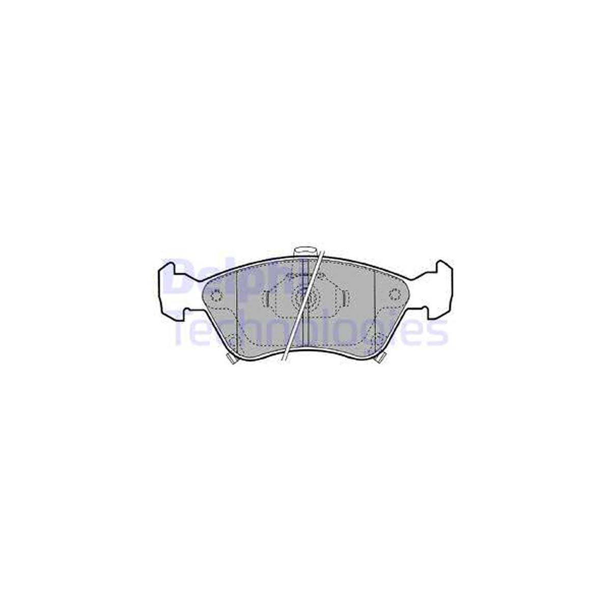 DELPHI LP1231 Bremsbeläge Bremsklötze Bremsbelagsatz TOYOTA Avensis (_T22_) vorne