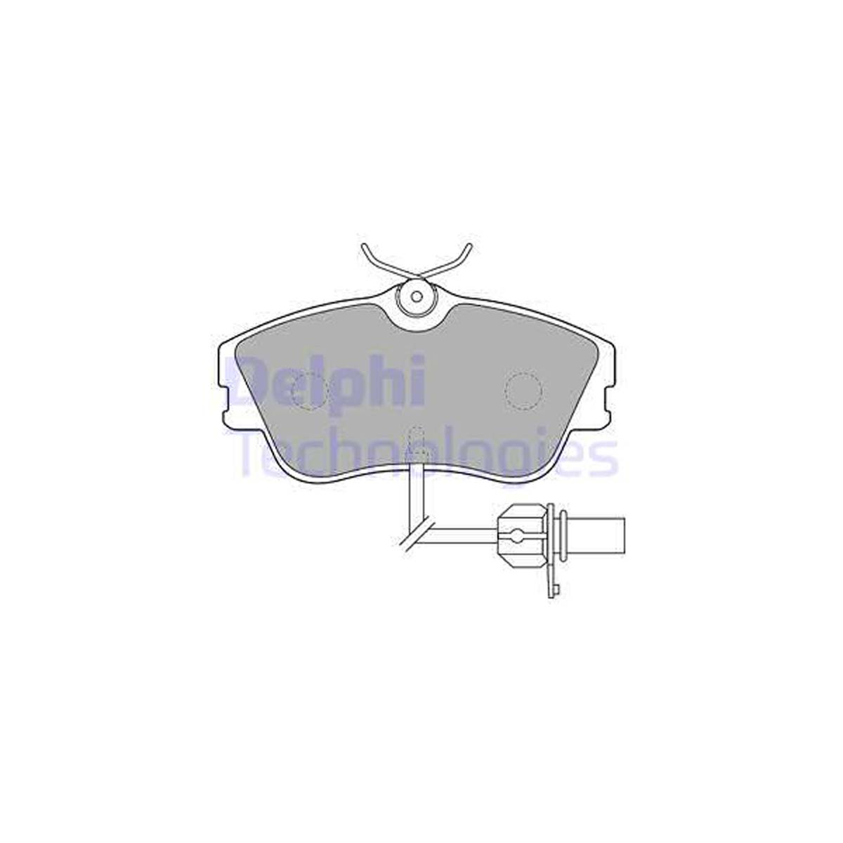 DELPHI LP1542 Bremsbeläge + Warnsensor VW California Transporter T4 ab 05.1999 vorne