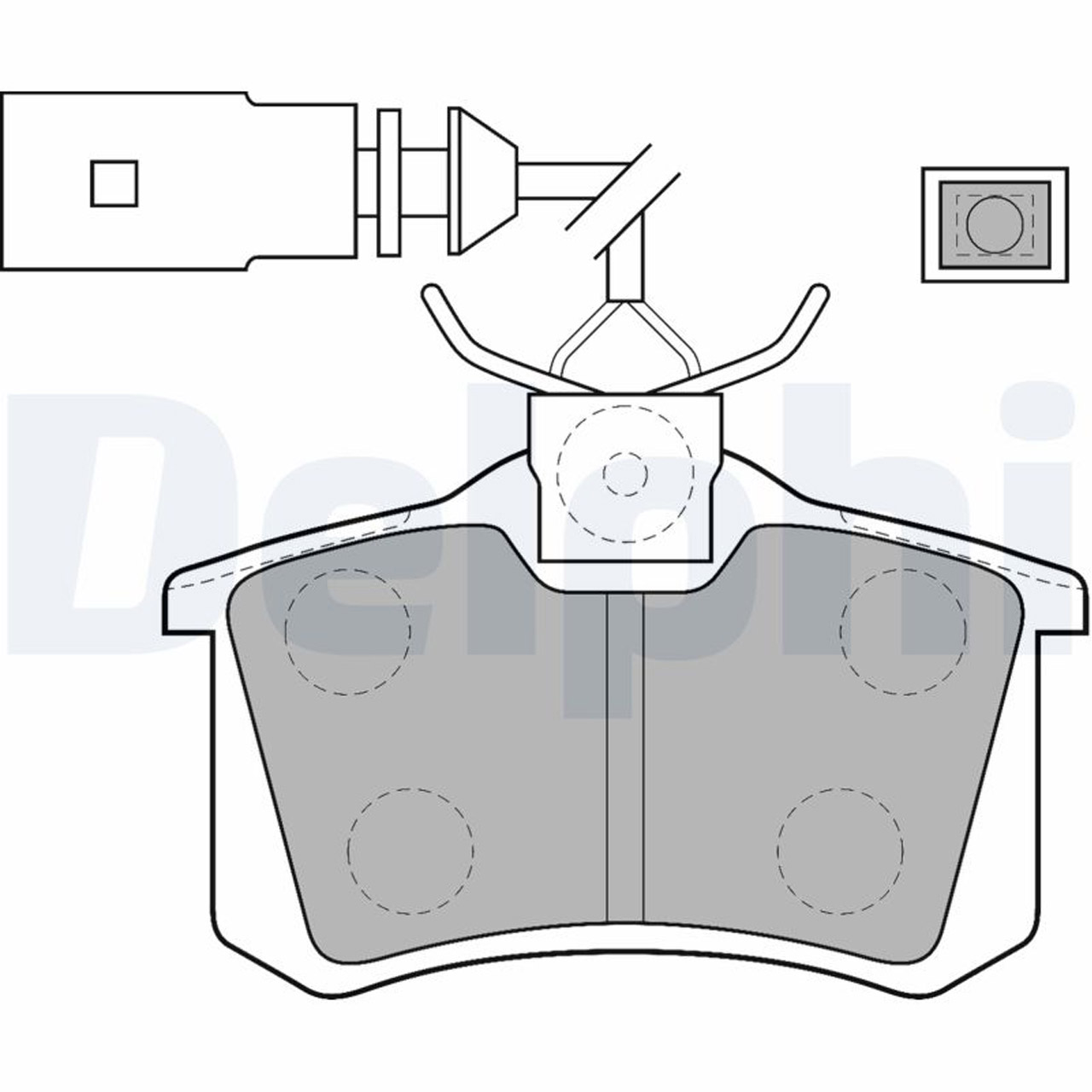 DELPHI LP1556 Bremsbeläge + Sensor VW Sharan 7M FORD Galaxy WGR SEAT Alhambra 7V hinten