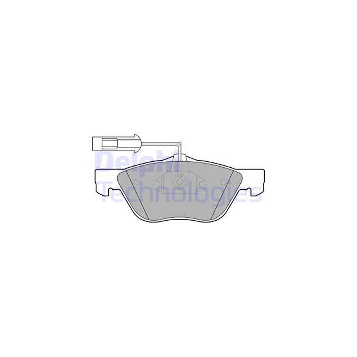 DELPHI LP1686 Bremsbeläge + Sensor ALFA ROMEO 156 (932_) 1.6/1.8 16V bis 02.2000 vorne