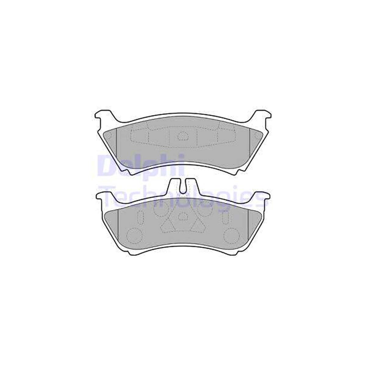 DELPHI LP1692 Bremsbeläge + Warnkontaktsensor MERCEDES-BENZ M-Klasse W163 bis Fgst. hinten