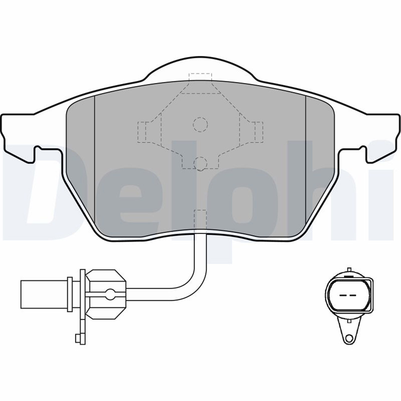 DELPHI LP1706 Bremsbeläge + Sensor VW Sharan 7M FORD Galaxy WGR SEAT Alhambra 7V vorne