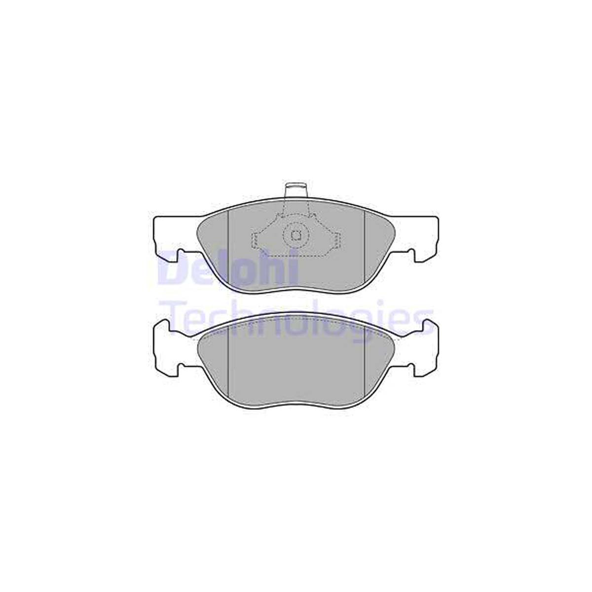 DELPHI LP1734 Bremsbeläge FIAT Punto (176_) 1.4 GT Turbo ab 05.1997 (188_) vorne