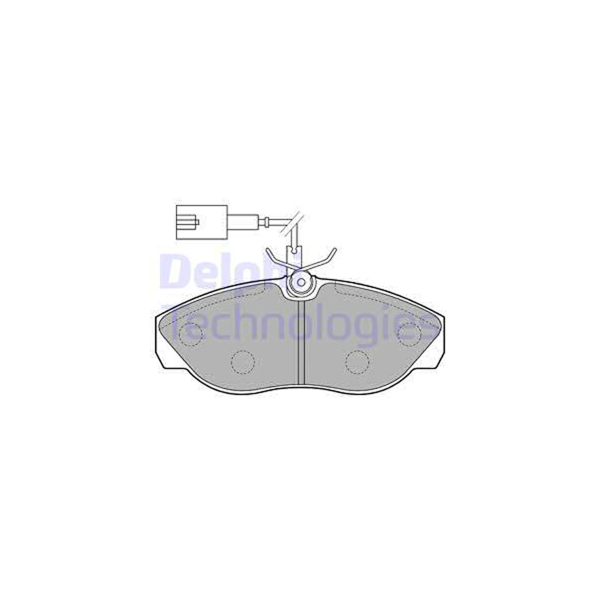 DELPHI LP1748 Bremsbeläge + Sensor CITROEN Jumper 1 FIAT Ducato 230 PEUGEOT Boxer vorne