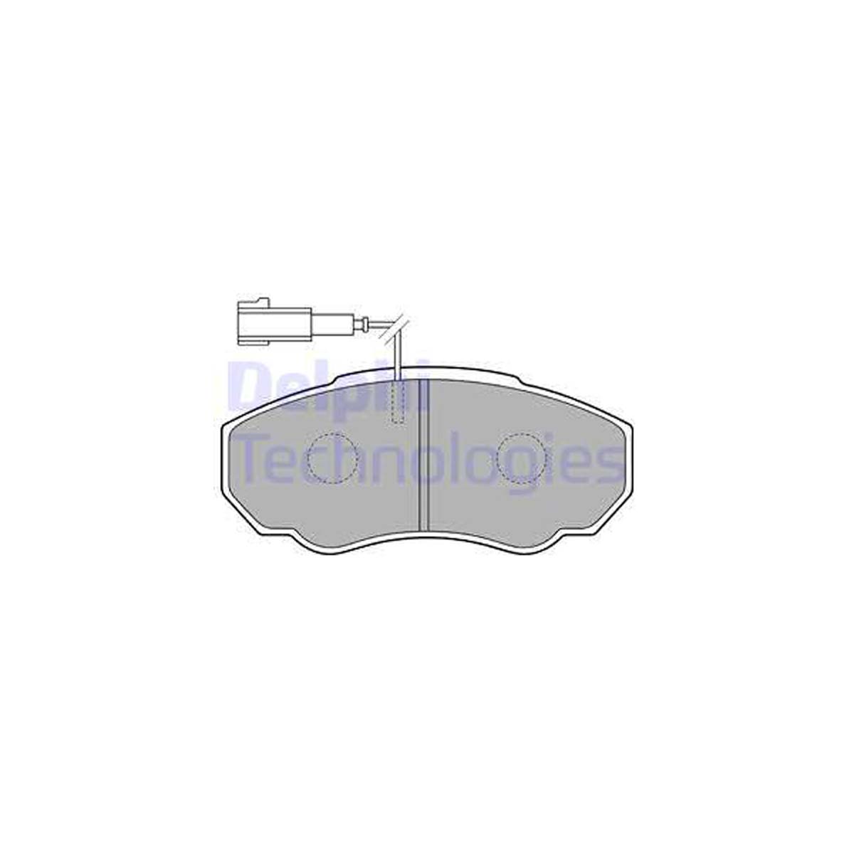 DELPHI LP1750 Bremsbeläge + Warnkontaktsensor FIAT Ducato 244 250 PEUGEOT Boxer vorne