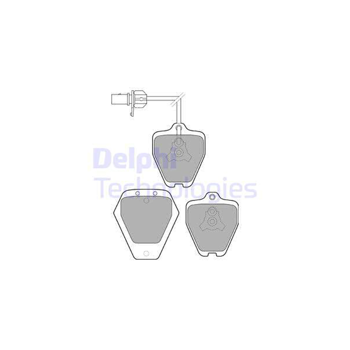 DELPHI LP1760 Bremsbeläge + Warnsensor AUDI S4 B5 A6 C5 2.7 T 4.2 PR-1LX bis Fgst. vorne