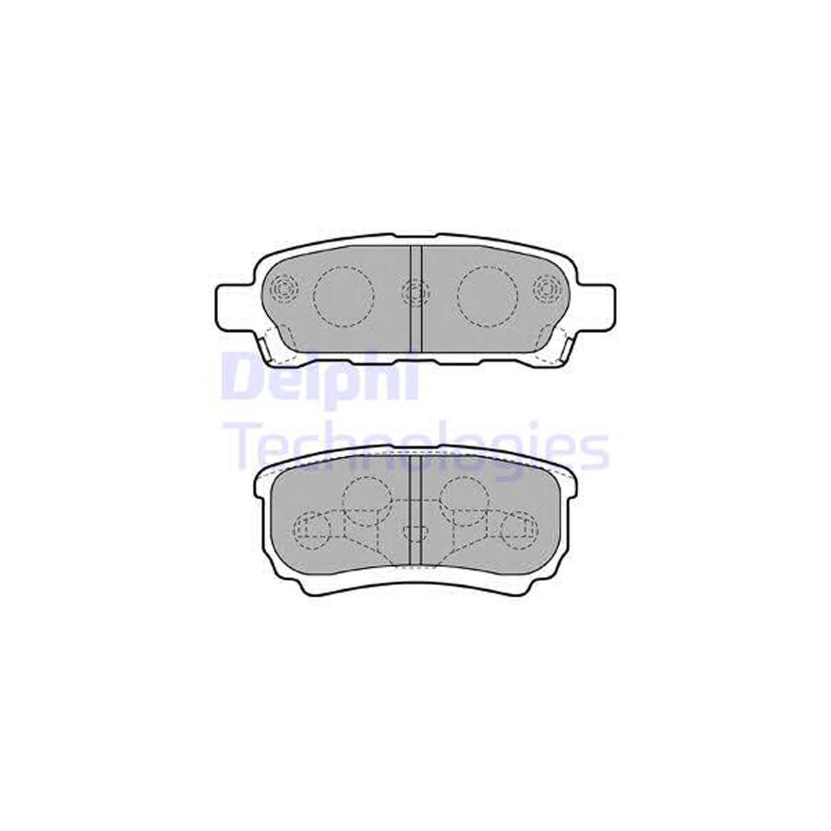 DELPHI LP1852 Bremsbeläge JEEP Compass (MK49) 17 Zoll Patriot (MK74) ohne ABS hinten