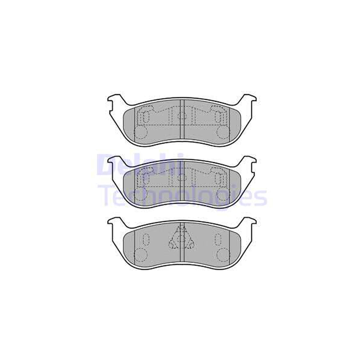 DELPHI LP1859 Bremsbeläge JEEP Cherokee (KJ) ab 01.2003 Wrangler 2 (TJ) ab 10.2005 hinten