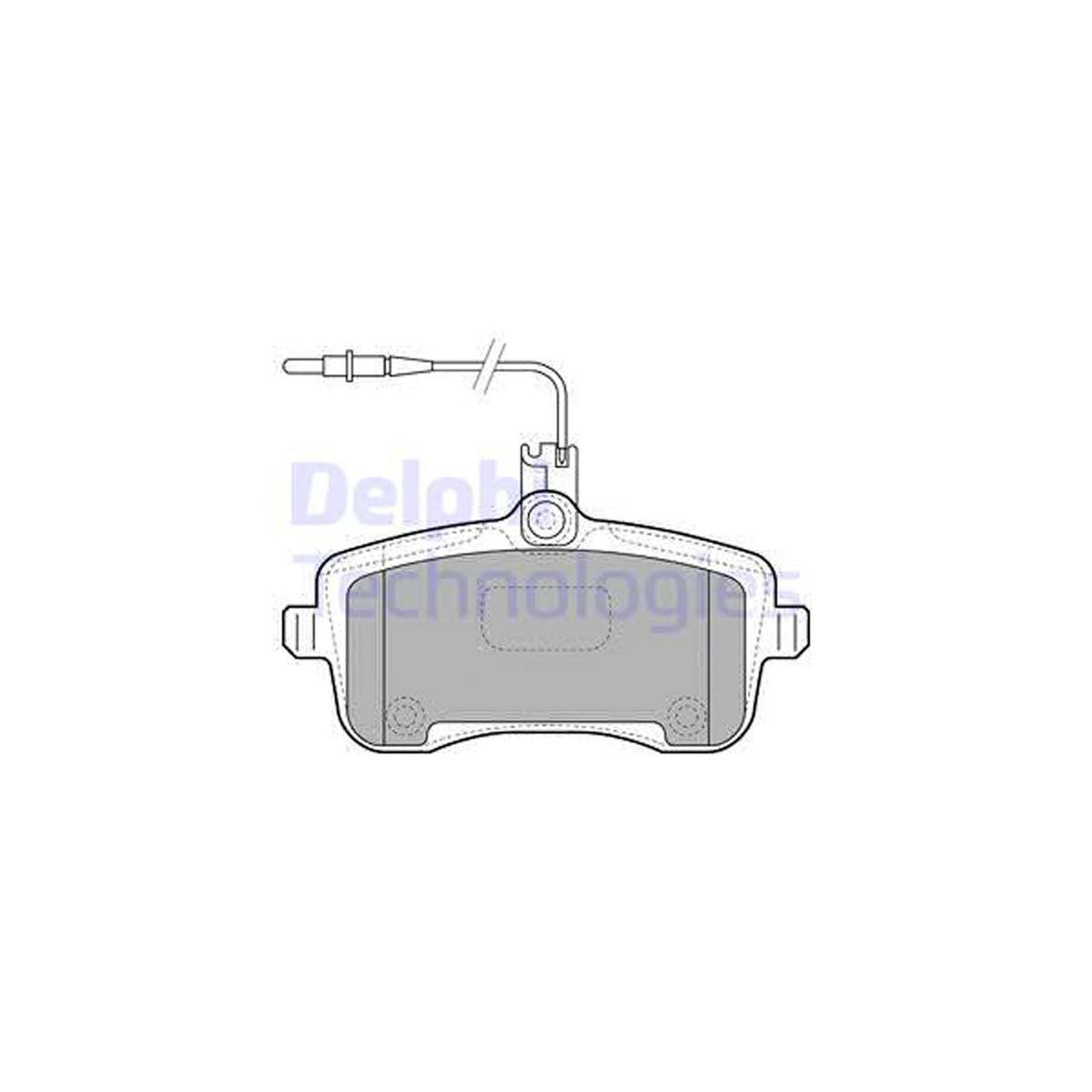 DELPHI LP1890 Bremsbeläge + Warnkontaktsensor PEUGEOT 407 vorne