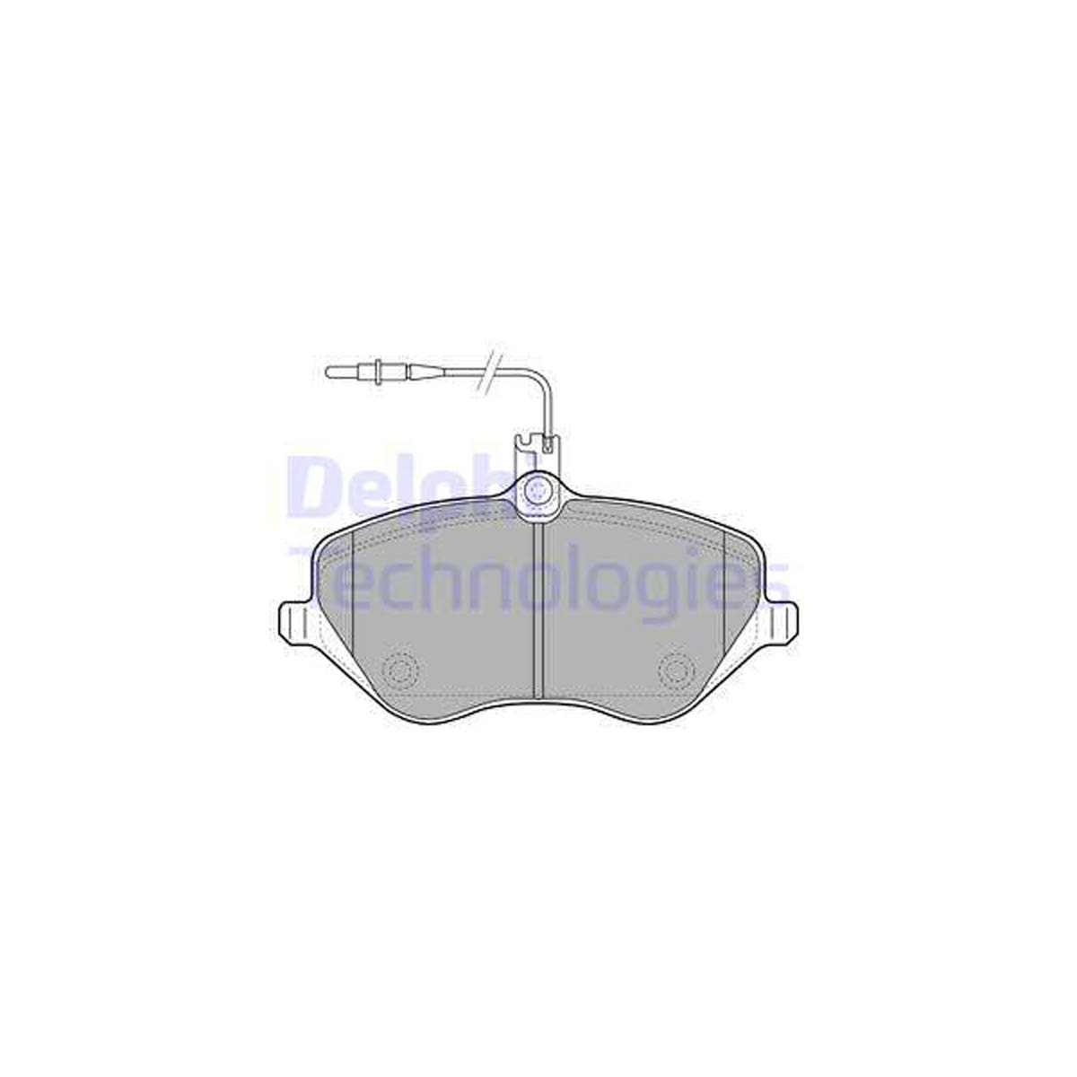 DELPHI LP1891 Bremsbeläge + Warnkontaktsensor CITROEN C5 III C6 PEUGEOT 407 607 vorne