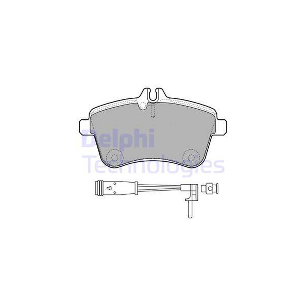 DELPHI LP1938 Bremsbeläge + Warnkontaktsensor MERCDES A-Klasse W169 B-Klasse W245 vorne