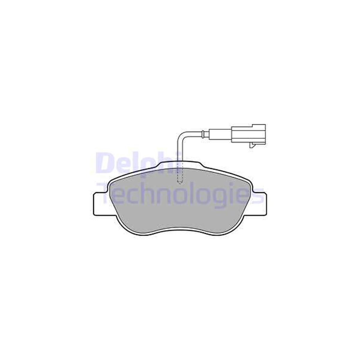 DELPHI LP2014 Bremsbeläge + Warnsensor FIAT 500 (312_) 1.3 D Multijet bis 05.2015 vorne