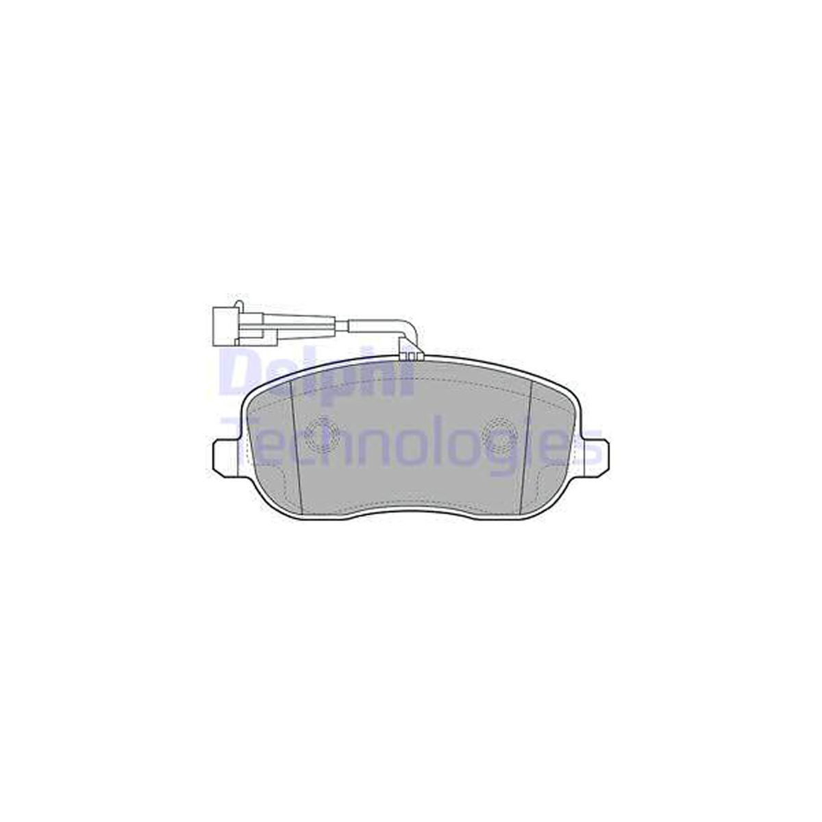 DELPHI LP2024 Bremsbeläge + Warnkontaktsensor FIAT Croma (194_) 1.9/2.4 D Multijet vorne