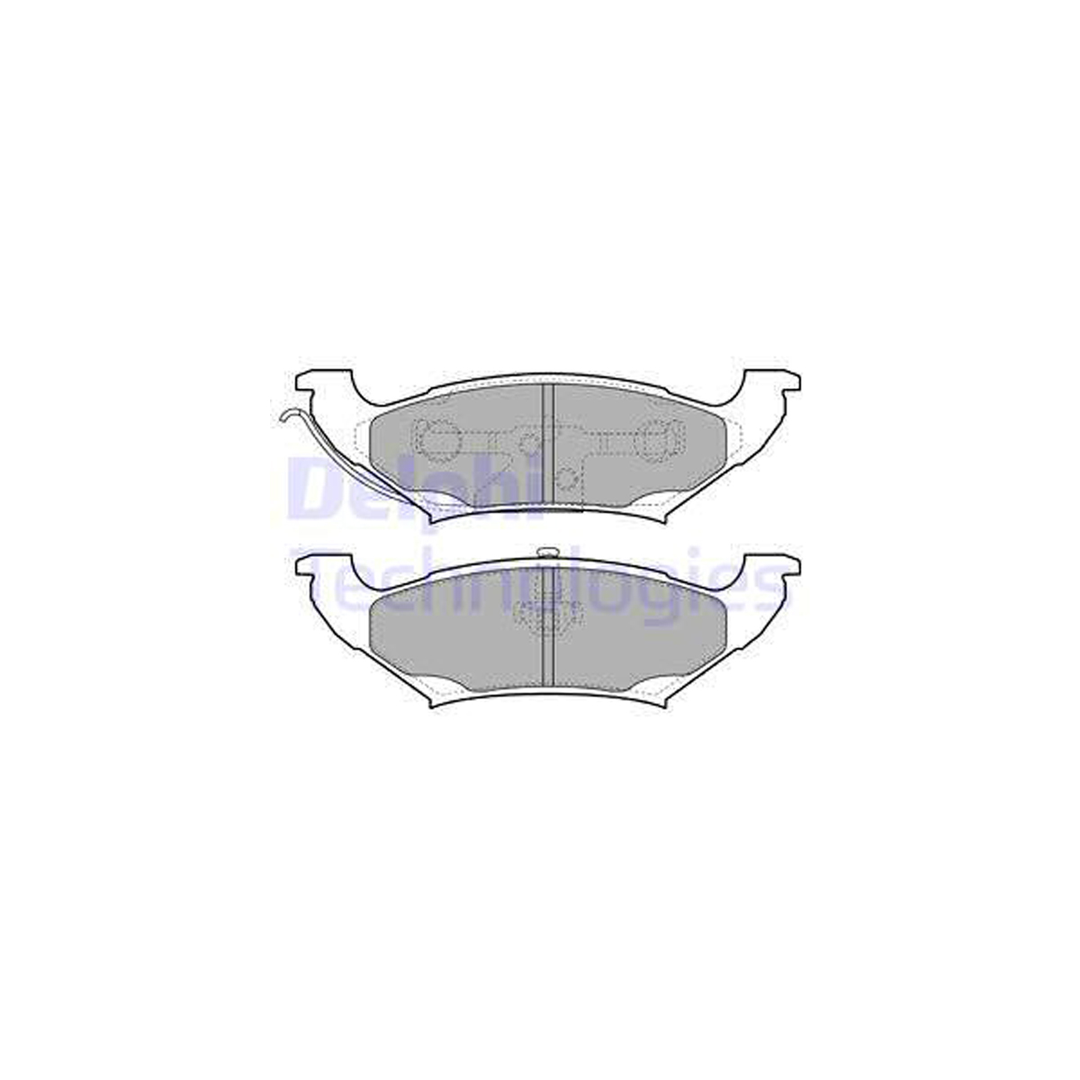 DELPHI LP2085 Bremsbeläge CHRYSLER Grand / Voyager 3 (GS_, NS_) 10.1996-12.1997 hinten