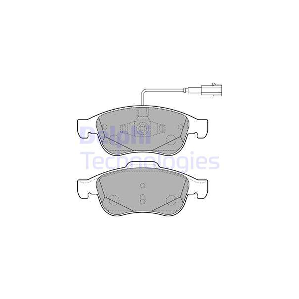 DELPHI LP2220 Bremsbeläge + Warnsensor ALFA ROMEO Giulietta (940_) ohne Sportpaket vorne