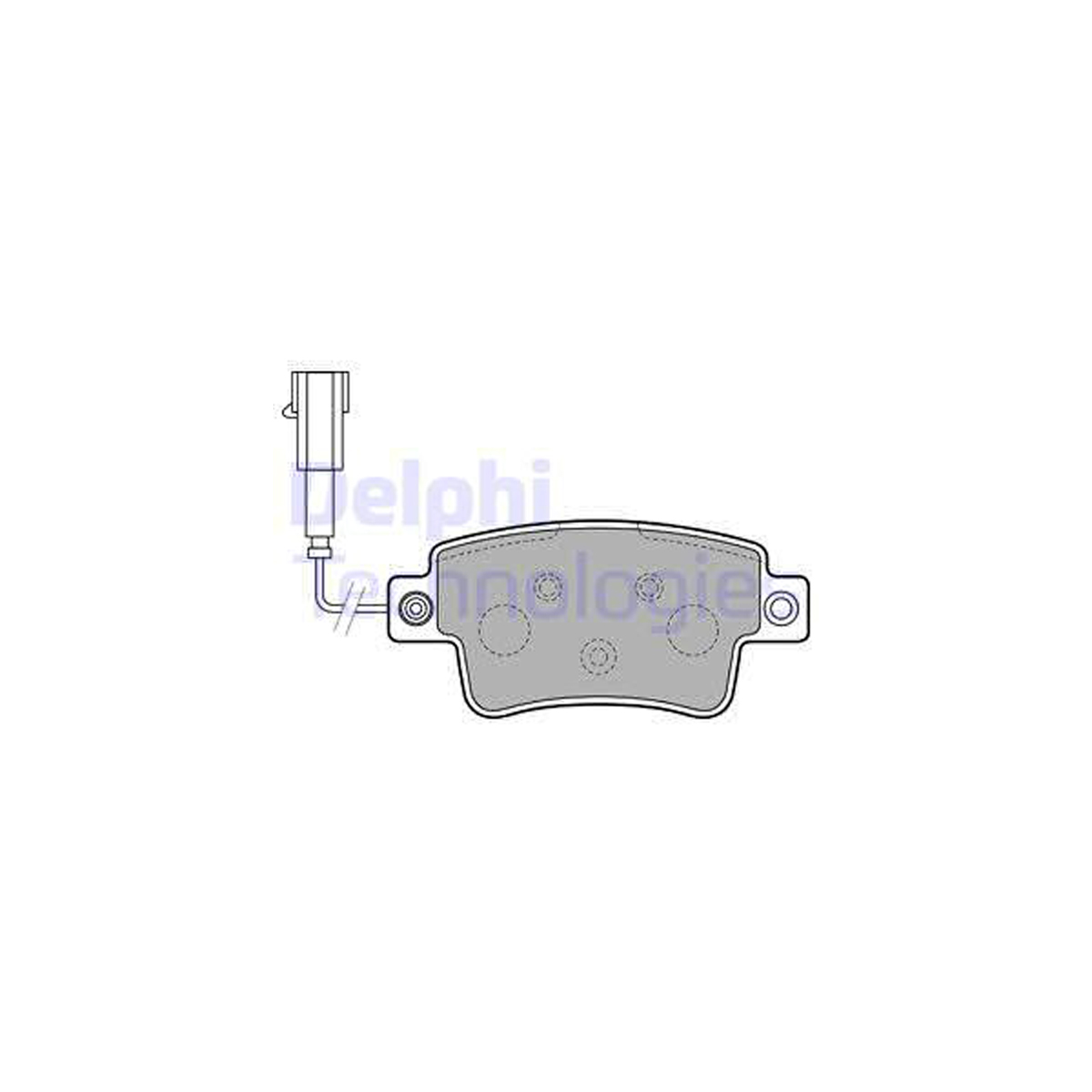 DELPHI LP2231 Bremsbeläge + Warnsensor ABARTH FIAT Grande / Punto / Evo (199_) hinten