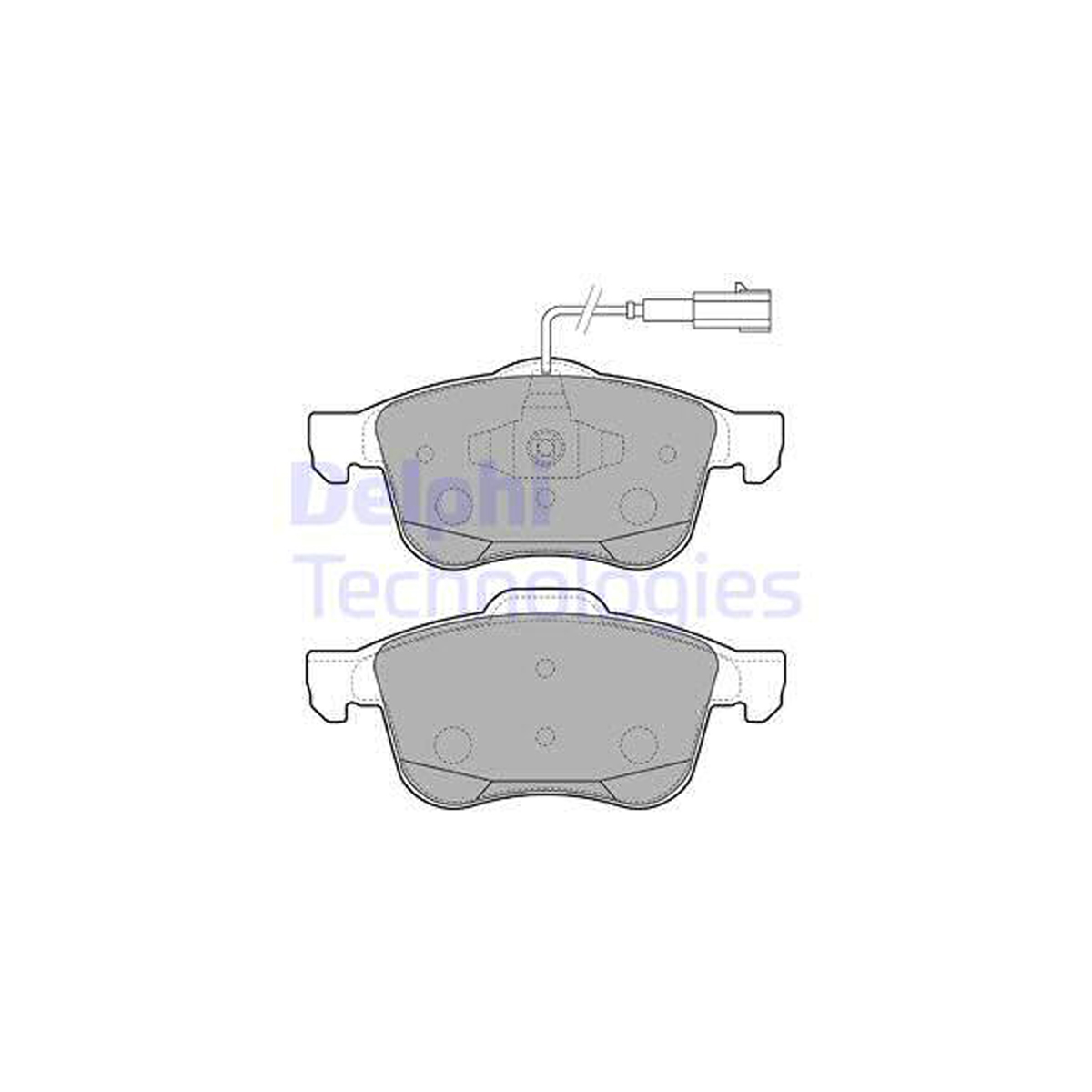 DELPHI LP2241 Bremsbeläge + Warnsensor ALFA ROMEO Giulietta (940_) ohne Sportpaket vorne