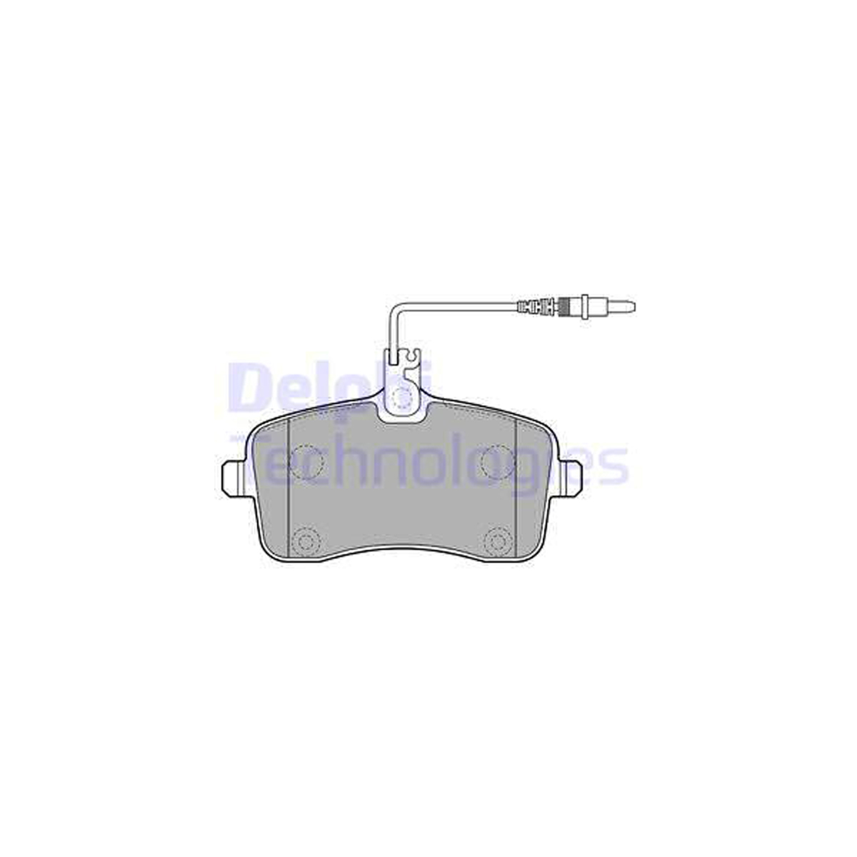 DELPHI LP2282 Bremsbeläge + Warnkontaktsensor PEUGEOT 407 (6D_) / SW (6E_) vorne