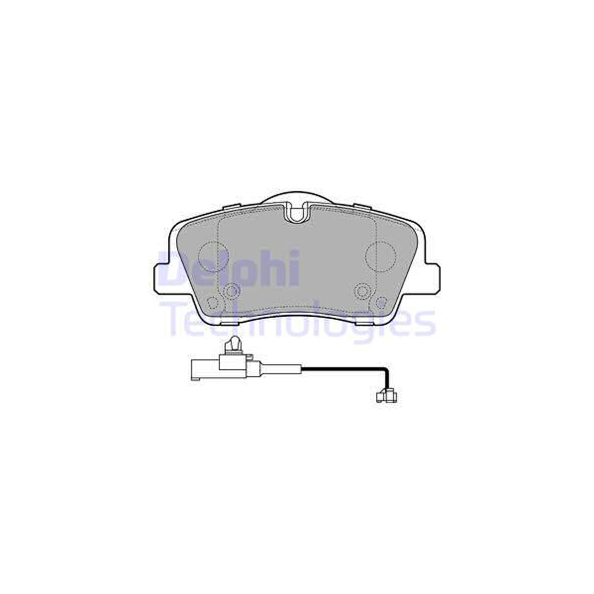 DELPHI LP3292 Bremsbeläge + Warnkontaktsensor HYUNDAI H350 hinten 5830159A10