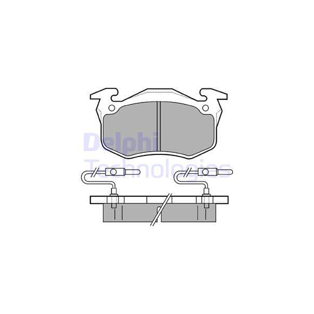 DELPHI LP350 Bremsbeläge Bremsklötze + Warnkontaktsensor CITROEN BX (XB-_) vorne