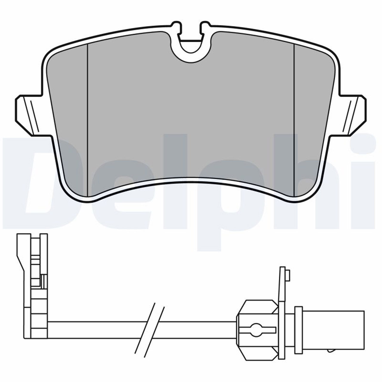 DELPHI LP3681 Bremsbeläge + Warnkontaktsensor AUDI A6 C7 A7 4G PORSCHE Macan 95B hinten