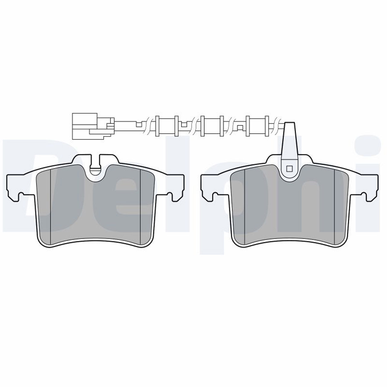 DELPHI LP3727 Bremsbeläge + Sensor JAGUAR XK II (X150) 5.0 XKR / XKR-S hinten C2P25493