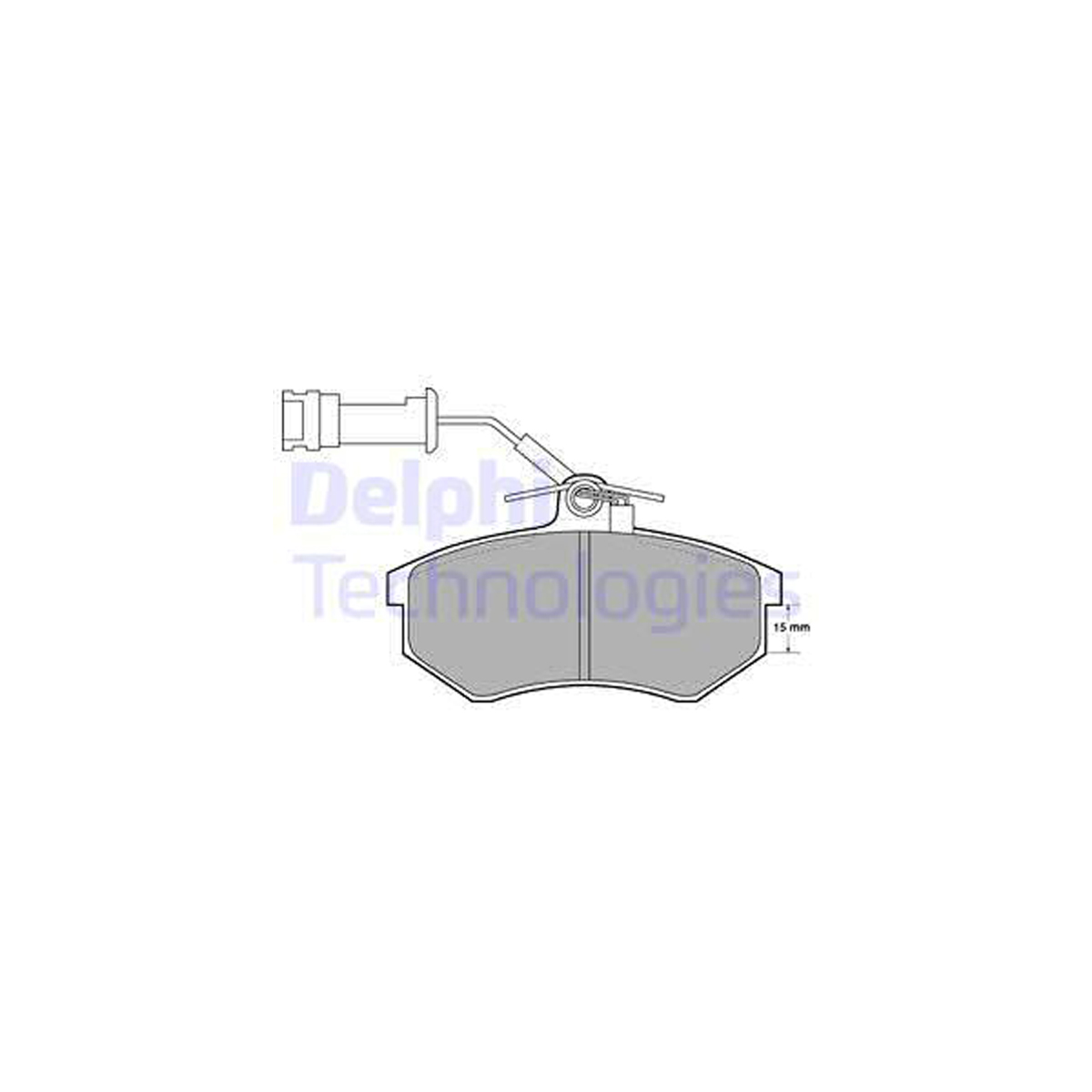 DELPHI LP444 Bremsbeläge + Warnsensor AUDI 100 C3 200 C2 C3 80 90 B3 Coupe Quattro vorne