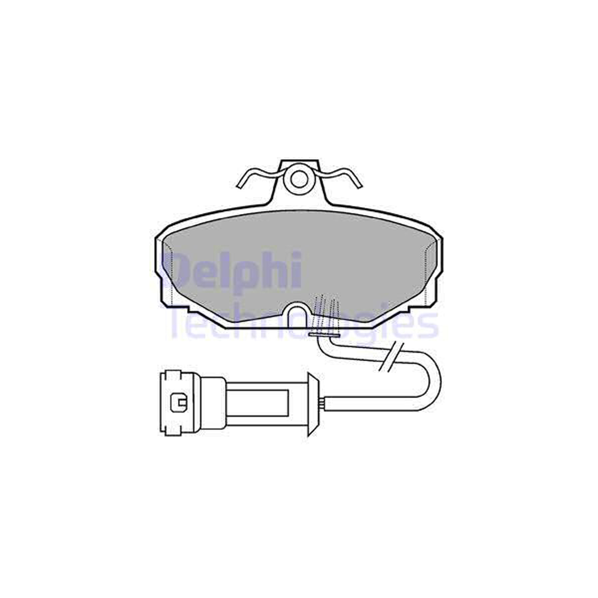 DELPHI LP557 Bremsbeläge Bremsklötze + Warnkontaktsensor FORD Scorpio 1 Sierra 1 2 hinten