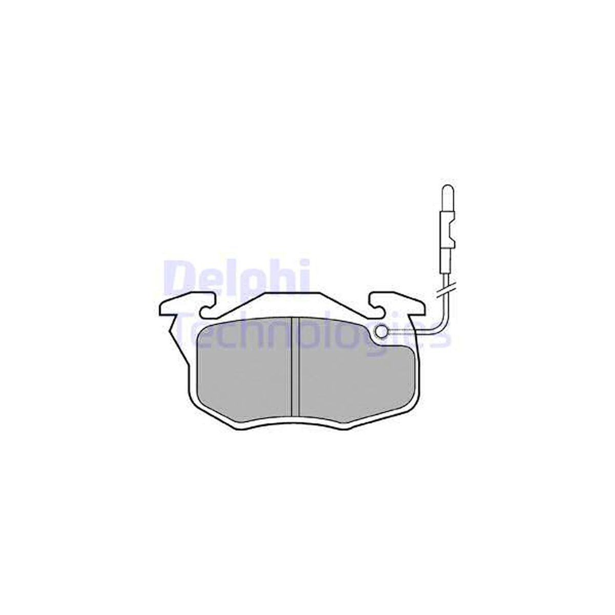 DELPHI LP696 Bremsbeläge + Warnkontaktsensor CITROEN AX (ZA-_) Saxo PEUGEOT 106 I II vorne