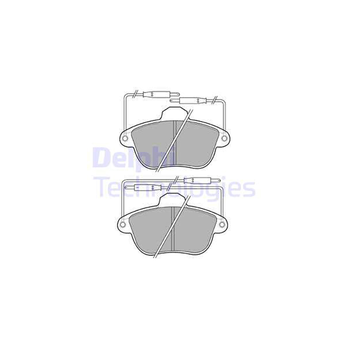 DELPHI LP741 Bremsbeläge Bremsklötze + Warnsensor PEUGEOT 605 (6B) ab 90807684 vorne