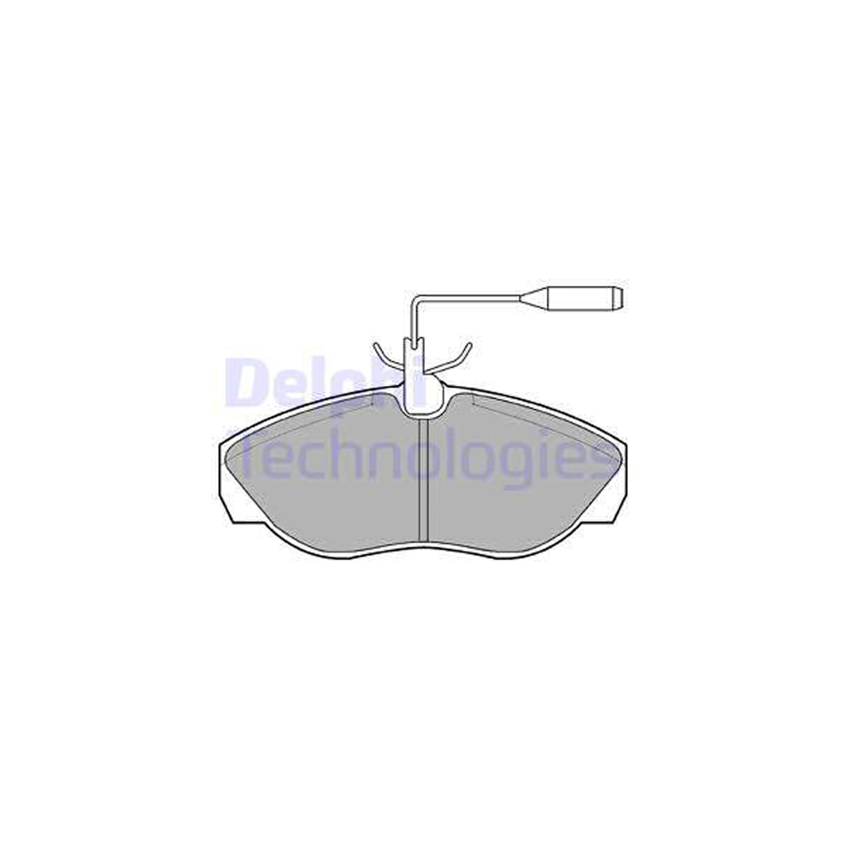 DELPHI LP877 Bremsbeläge + Warnsensor CITROEN Jumper 1 FIAT Ducato PEUGEOT Boxer vorne