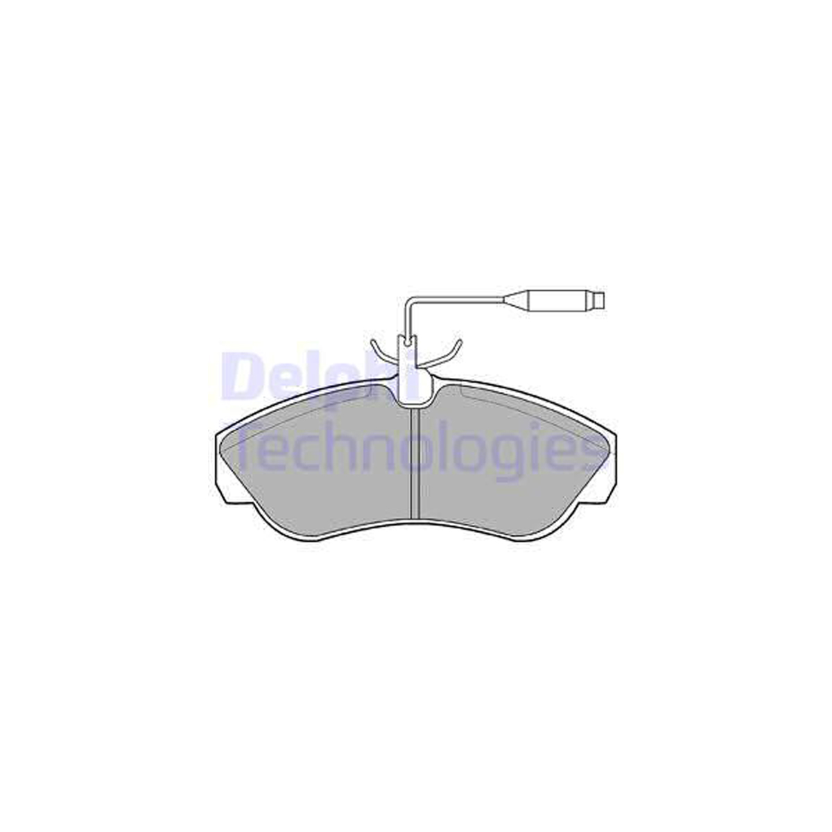 DELPHI LP878 Bremsbeläge + Warnsensor CITROEN Jumper 1 FIAT Ducato PEUGEOT Boxer vorne