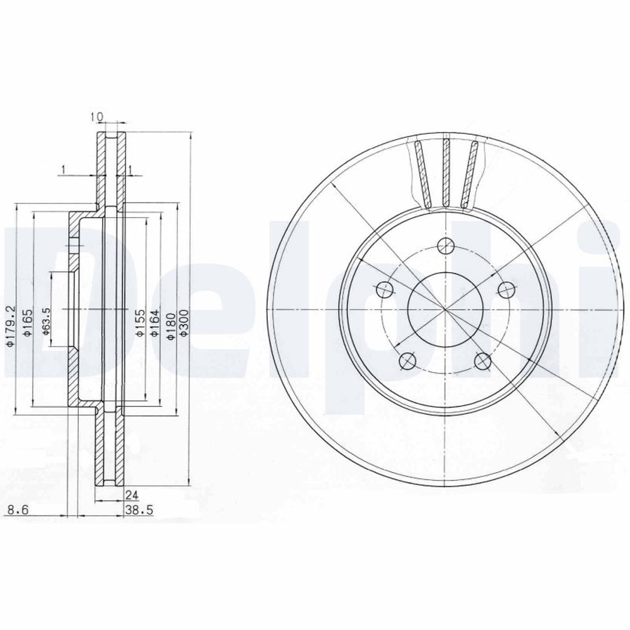 DELPHI BG3537C Bremsscheiben Satz FORD Mondeo 3 MK3 JAGUAR X-TYPE I (X400) vorne