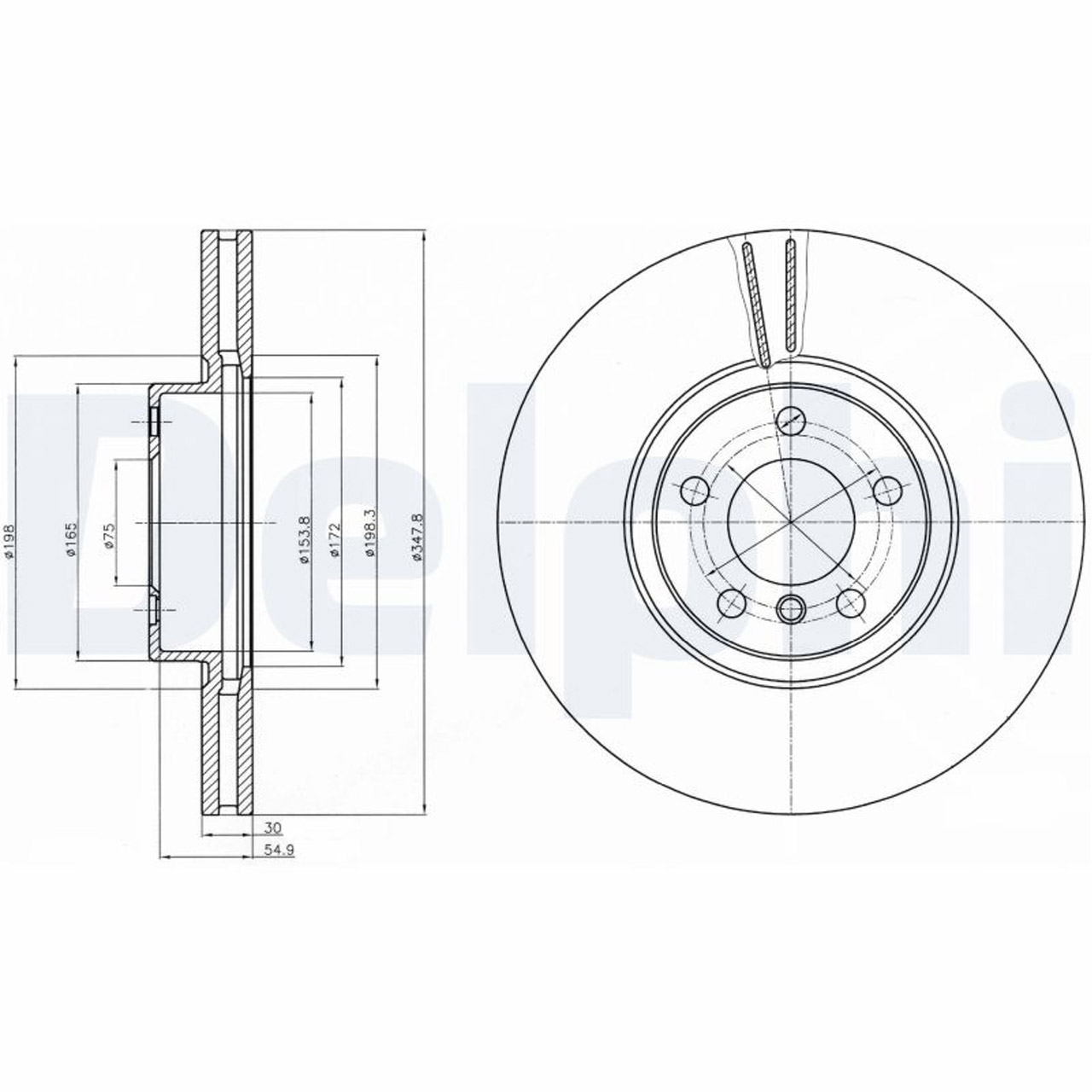 DELPHI Bremsscheiben + Bremsbeläge + Sensor BMW X5 E70 F15 X6 F16 35i 30d 40e vorne