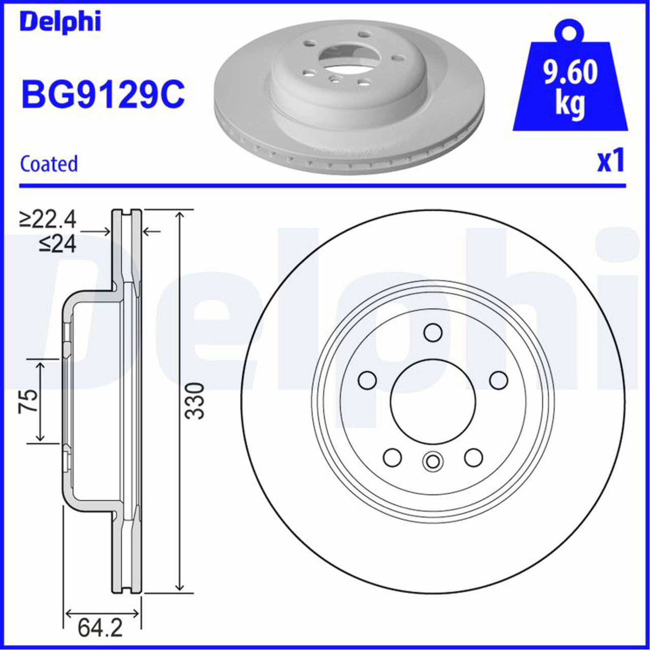 DELPHI Bremsscheiben + Bremsbeläge + Sensor BMW 5er F10 F11 520-530i 518d 52d vorne