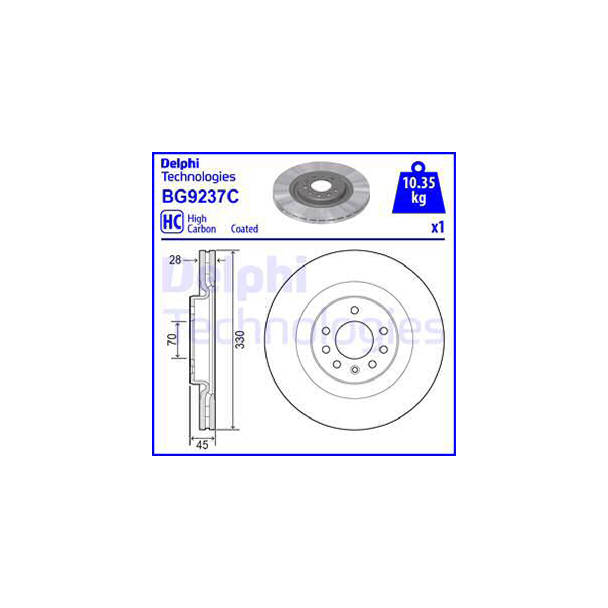 DELPHI Bremsscheiben + Bremsbeläge OPEL Corsa E 1.6 Turbo OPC 207 PS 17 Zoll vorne