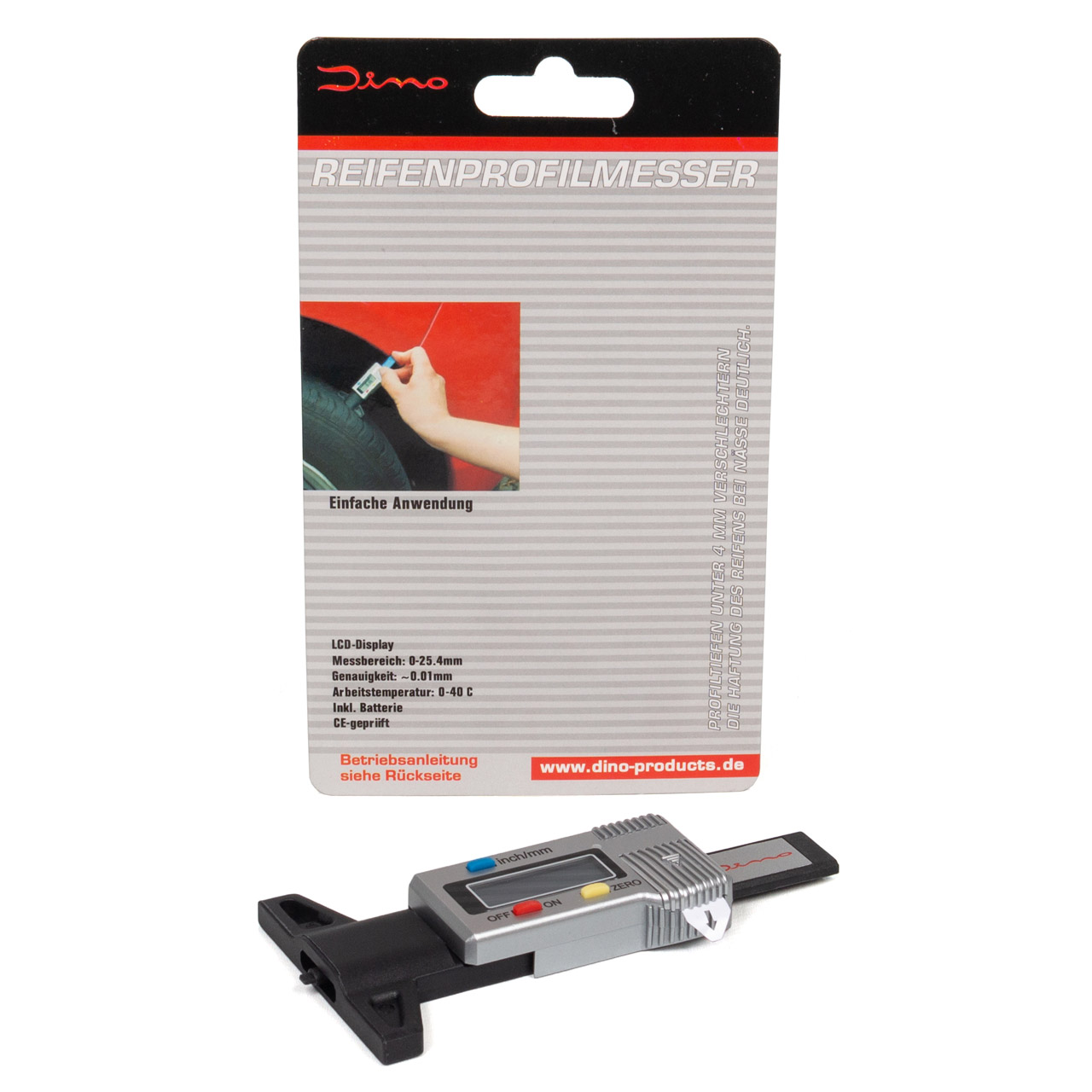 DINO LCD Digitaler Reifen-Profilmesser Reifenprofilmesser