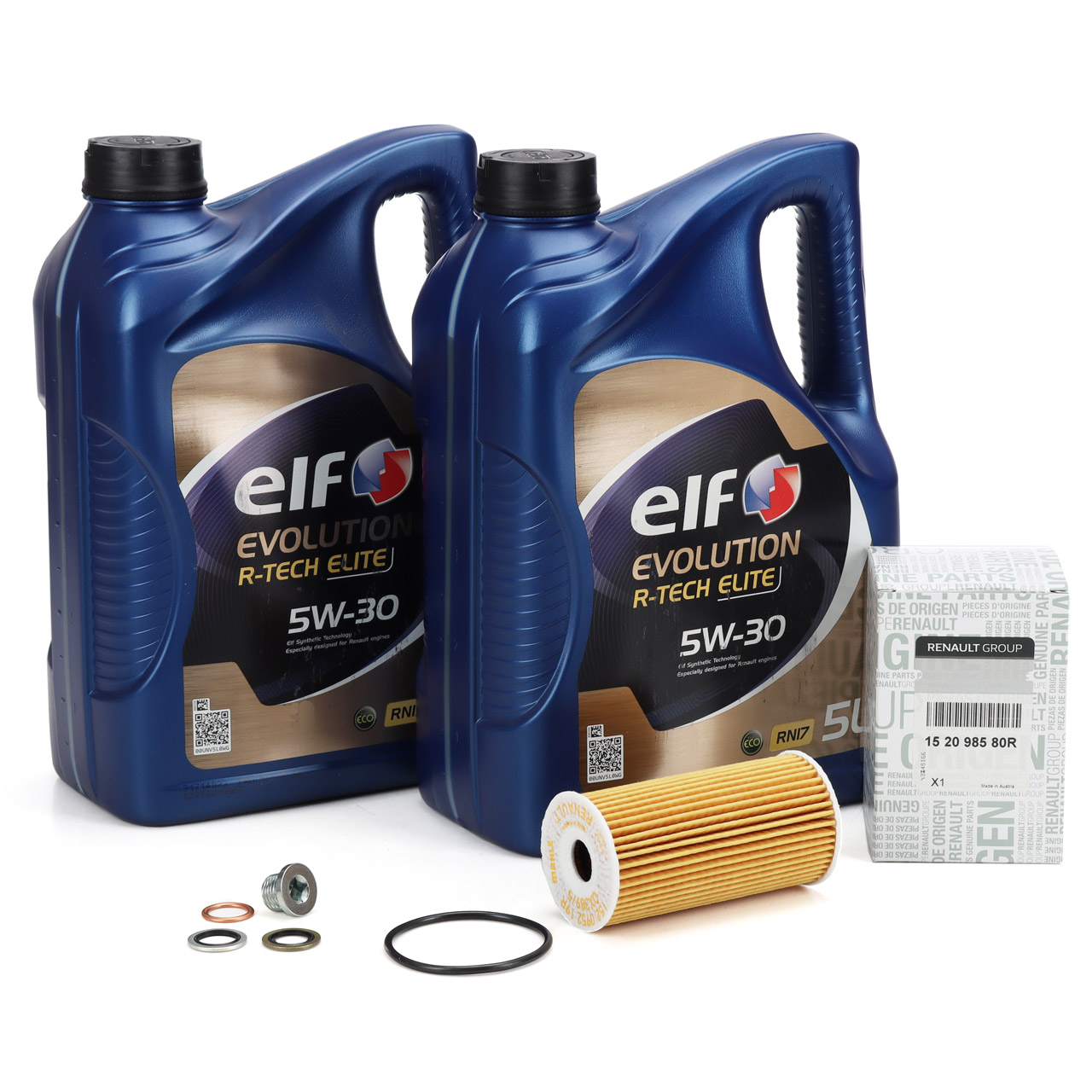 10L elf Evolution R-TECH ELITE 5W-30 Motoröl + ORIGINAL Ölfilter RENAULT Master 3 2.3 dCi