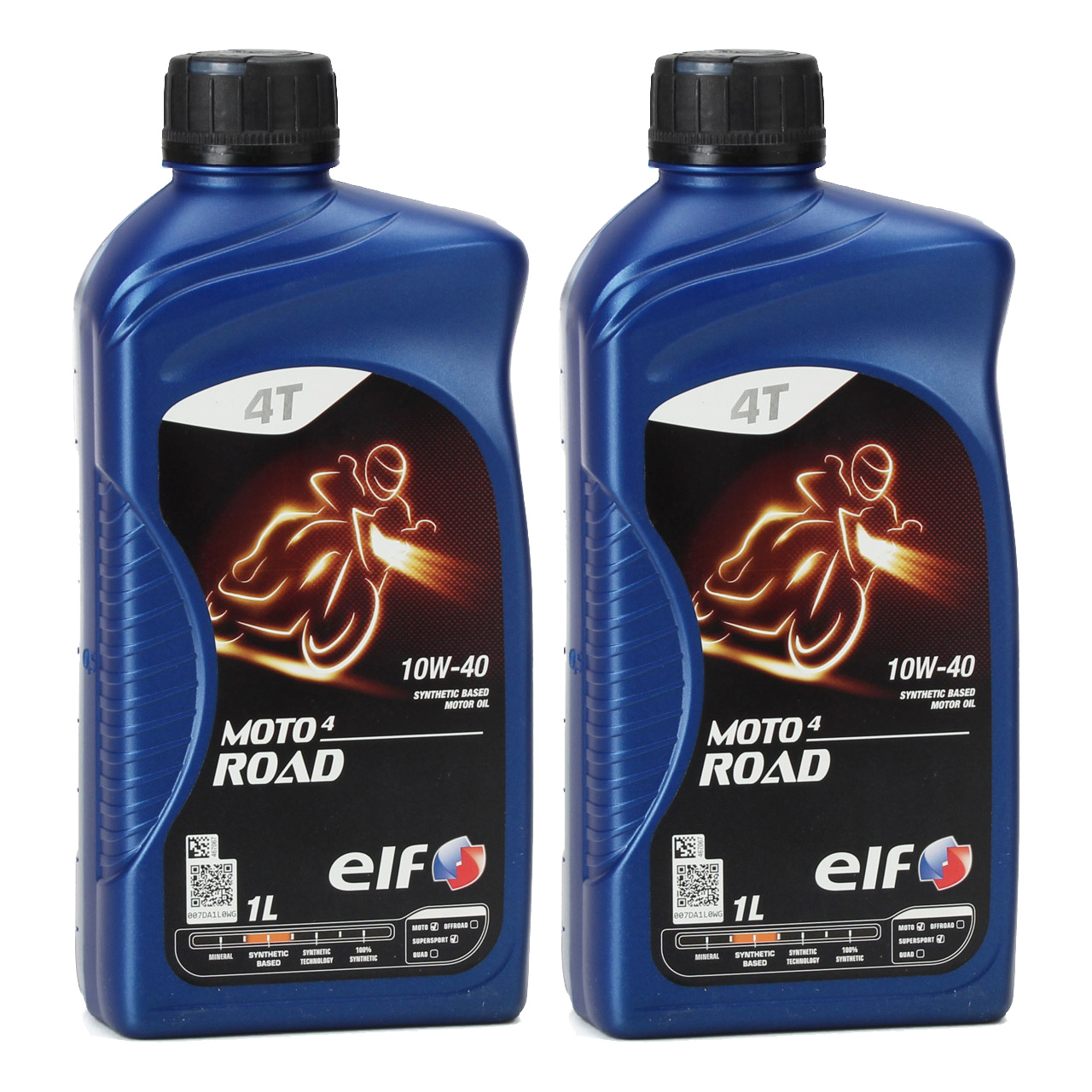 2L 2 Liter ELF Motoröl ÖL 4T 4-TAKT MOTO 4 ROAD 10W-40 10W40 JASO MA2 API SN