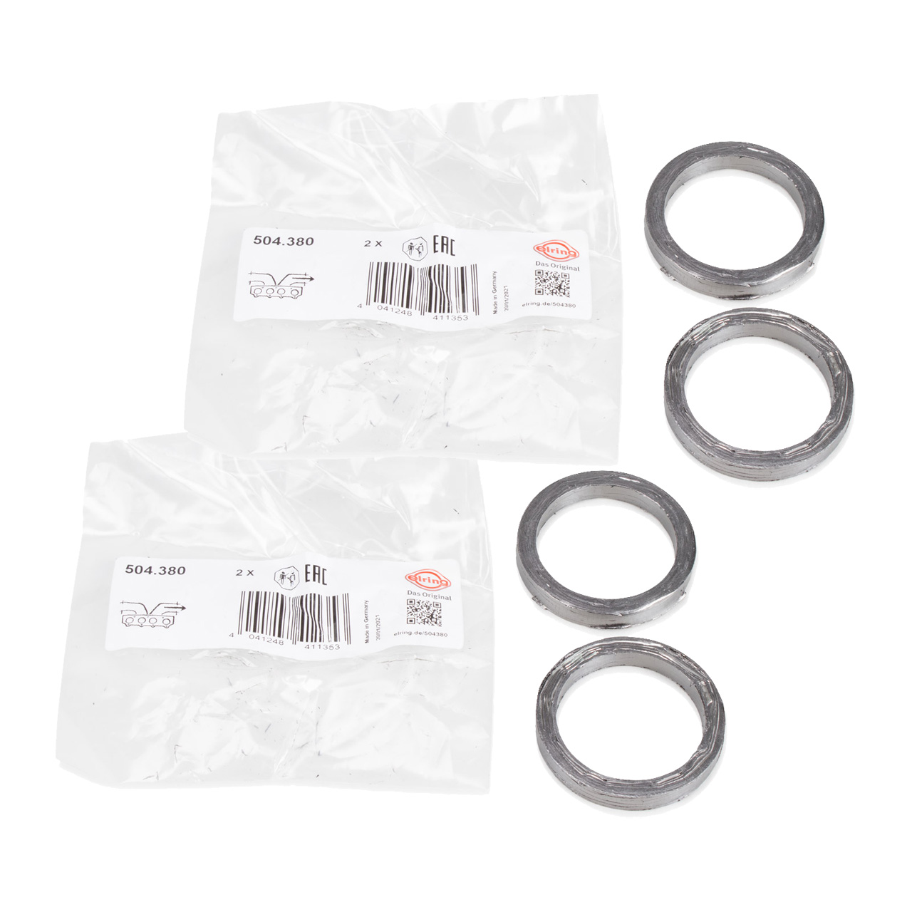 4x ELRING 504.380 Dichtring Abgaskrümmer BMW E81-88 E90-93 E60 E61 N43 18407530606