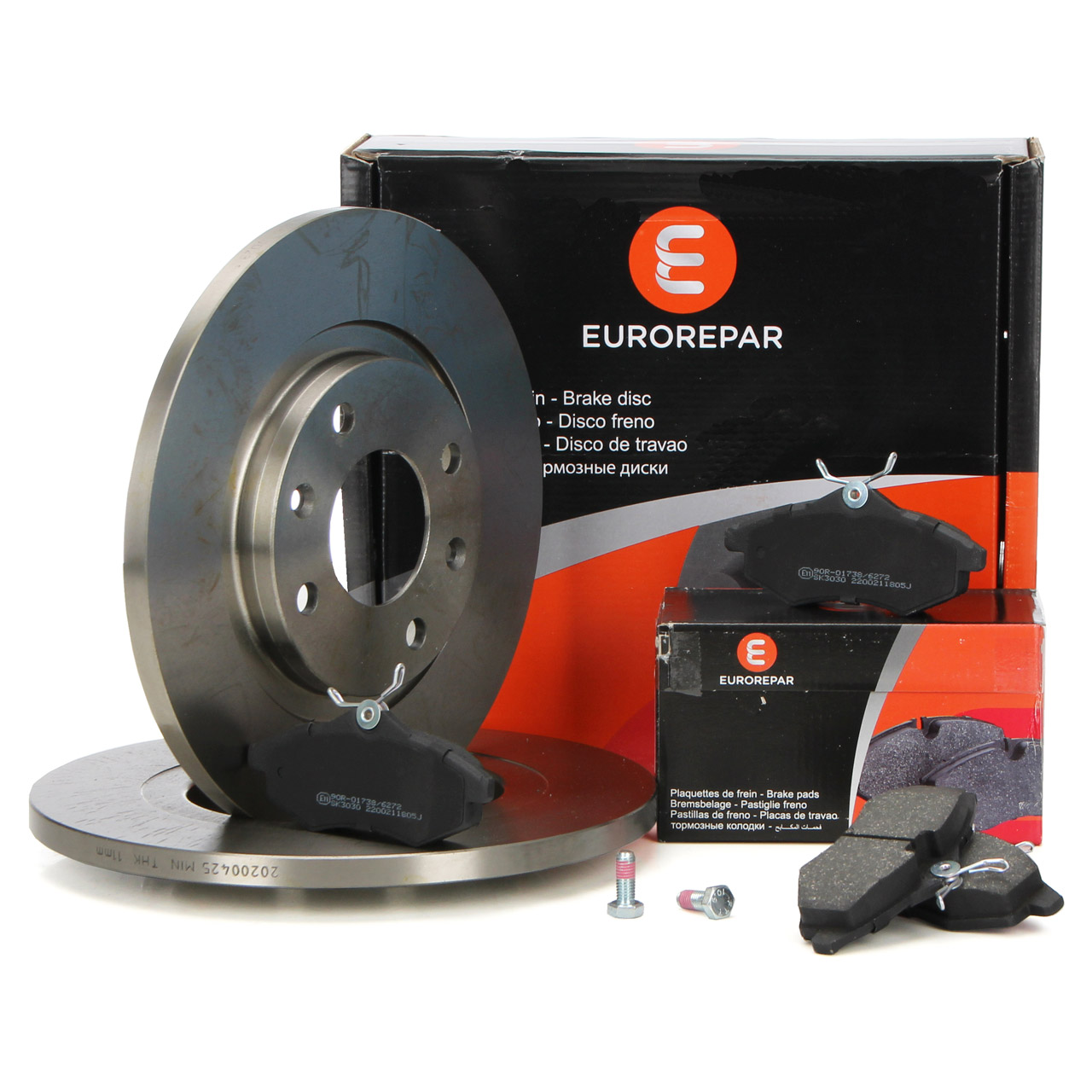 EUROREPAR Bremsscheiben + Bremsbeläge CITROEN C2 (JM_) / Enterprise (JG_) C3 I vorne