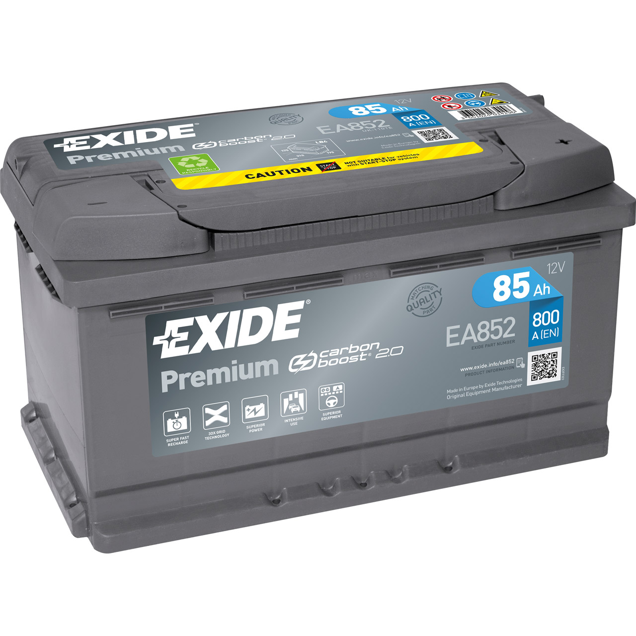 EXIDE Starterbatterien / Autobatterien - EA852 