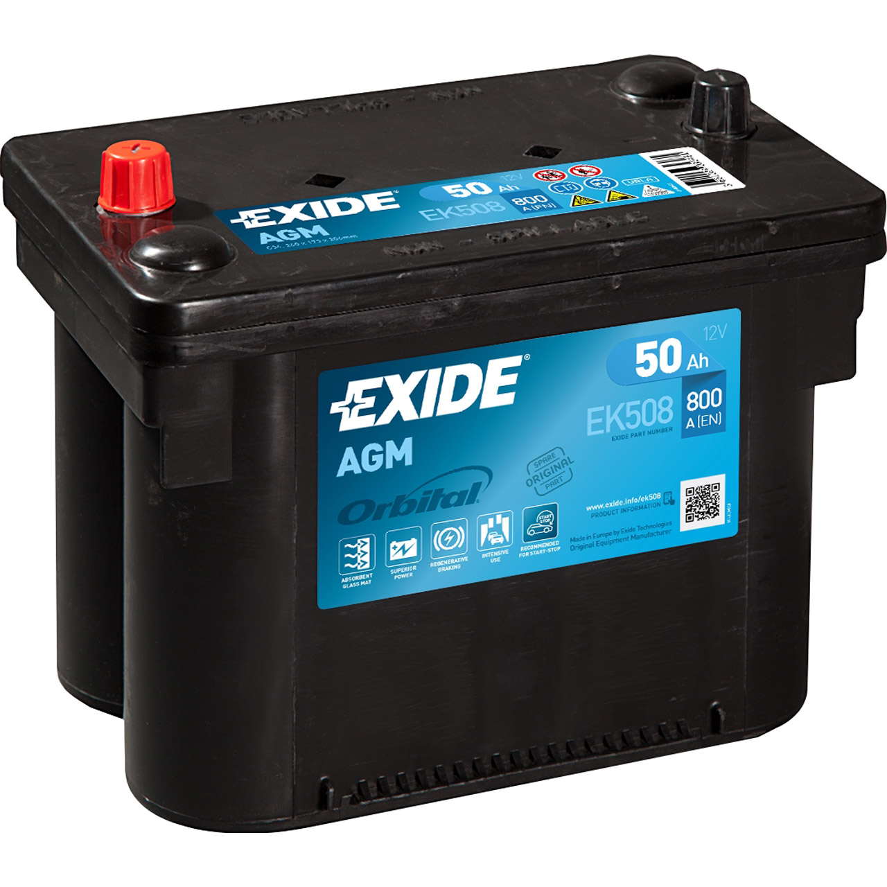 EXIDE Starterbatterien / Autobatterien - EK508 