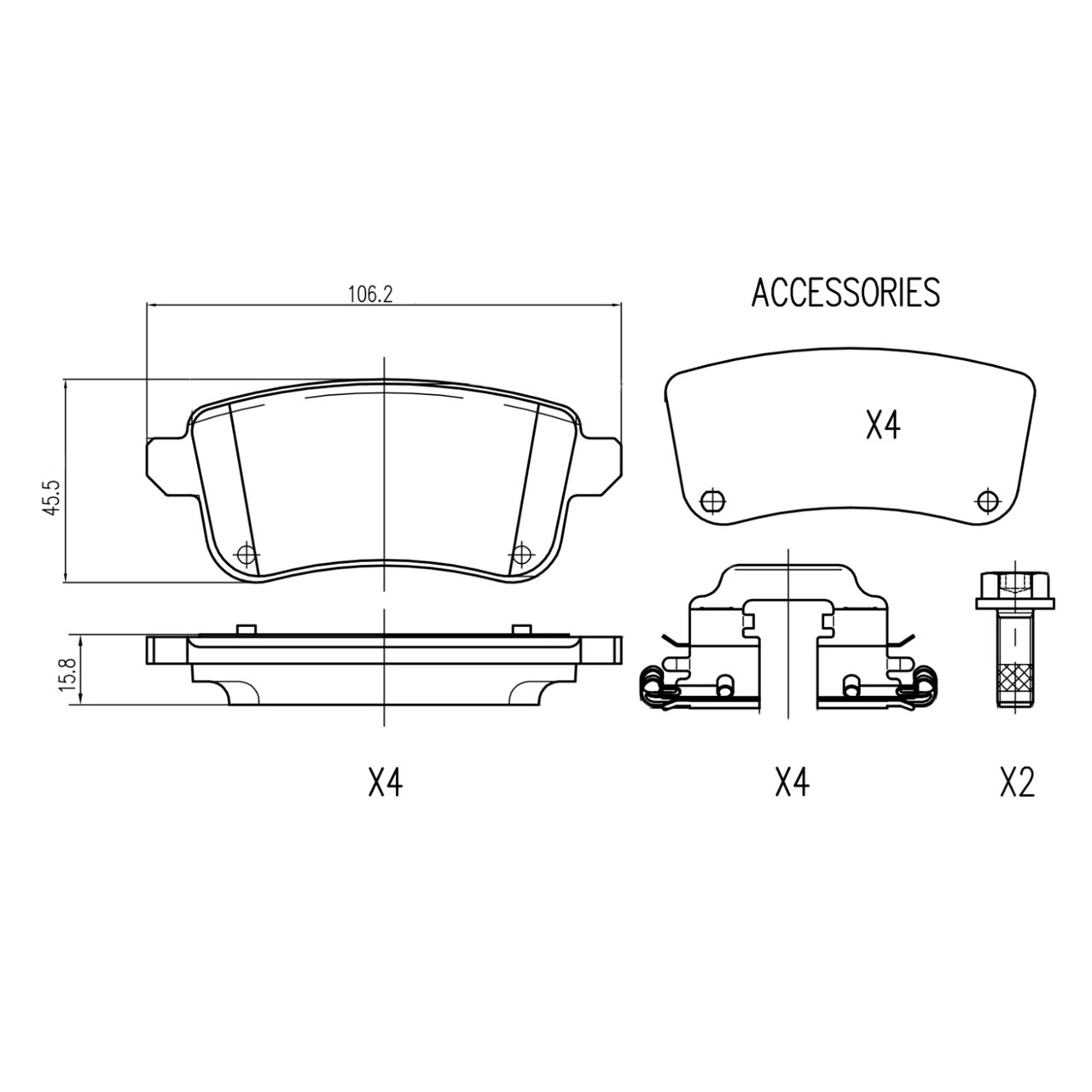 FEBI 178904 Bremsbeläge Bremsbelagsatz RENAULT Espace 5 Scenic 4 Megane 4 Talisman hinten