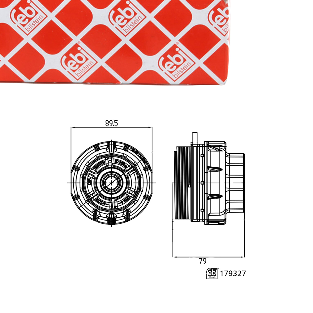 FEBI 179327 Ölfiltergehäusedeckel TOYOTA Auris Corolla Verso S Yaris P9 P13 15650-33010