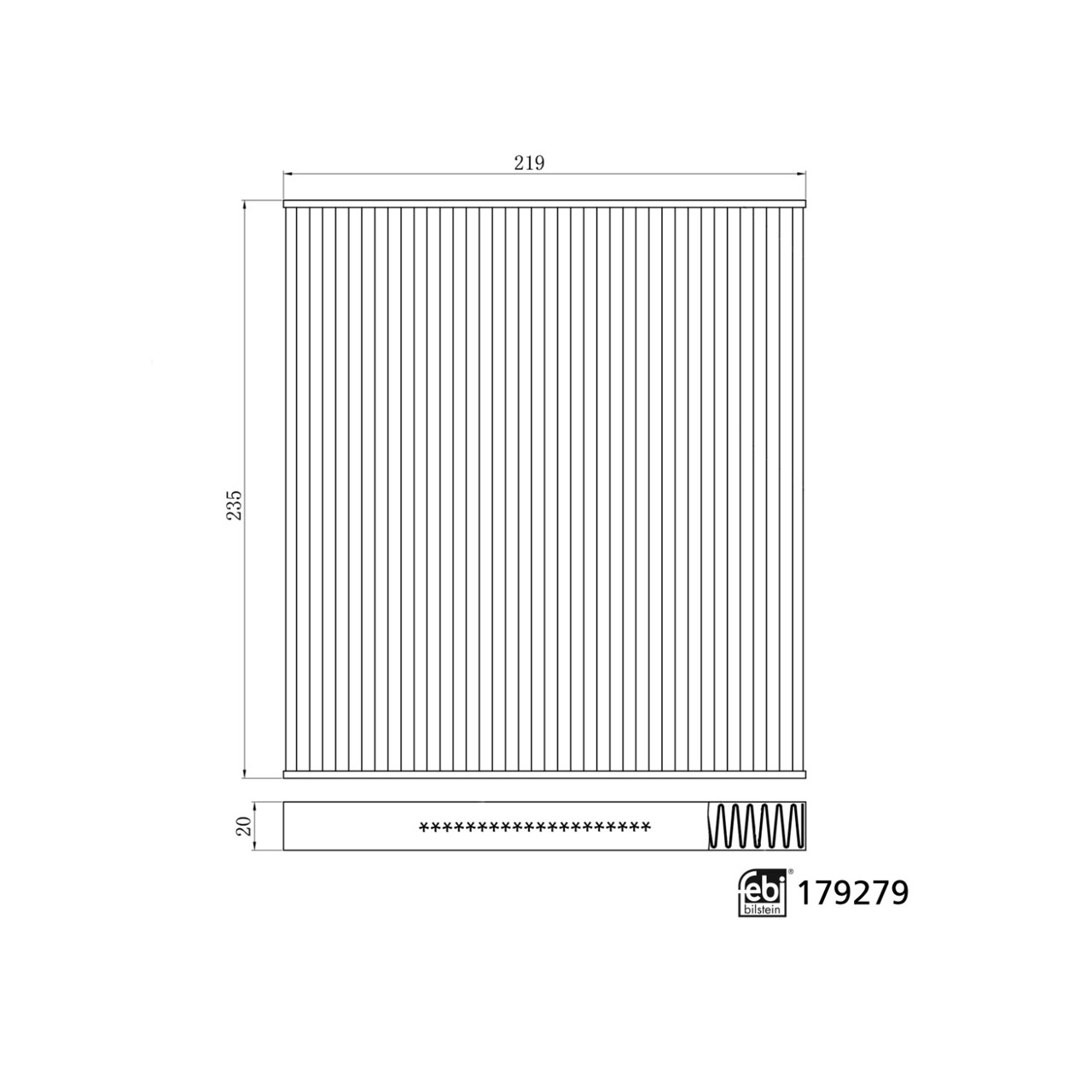 FEBI 179279 Innenraumfilter Pollenfilter Microfilter JEEP Cherokee KL 68410725AB