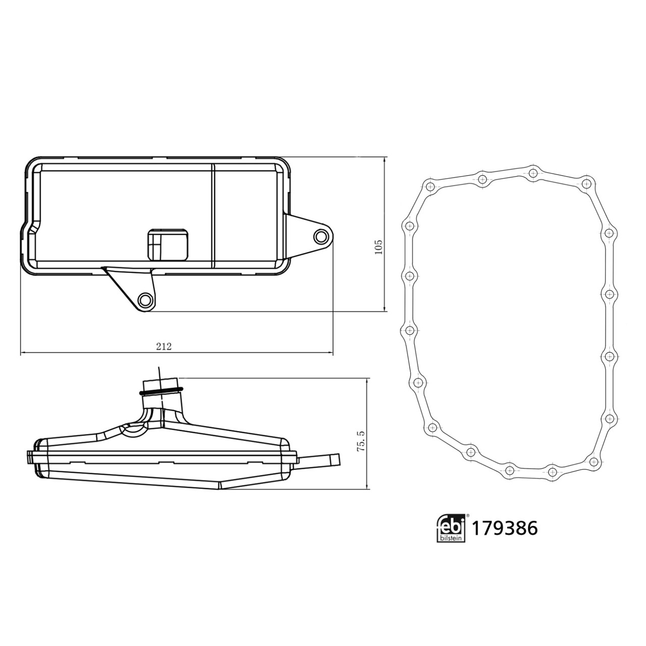 FEBI Hydraulikfilter Satz HONDA Civic 10 1.0/1.6 iVTEC HR-V Jazz 4 1.5 außen 254205T0003