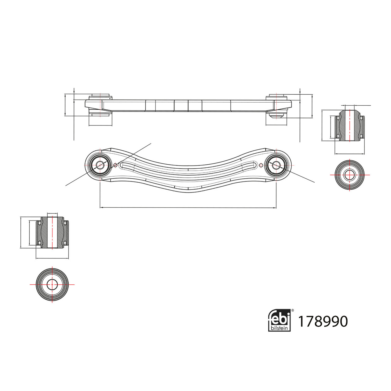 FEBI Querlenker MERCEDES-BENZ GL-Klasse X164 M-Klasse W164 R-Klasse W251 hinten links oben